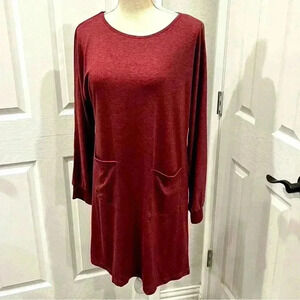 NWT BOUTIQUE KILIG LONG SLEEP TEE SHIRT MINI DRESS WITH POCKETS.